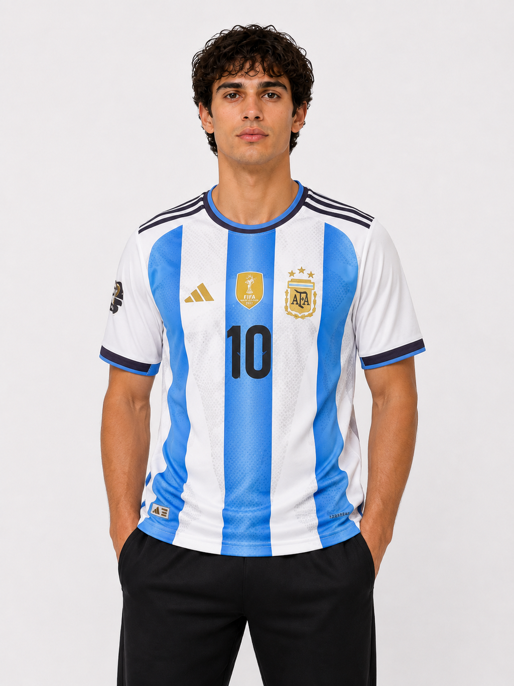 Argentina 26 Home Jersey Messi Embroidery