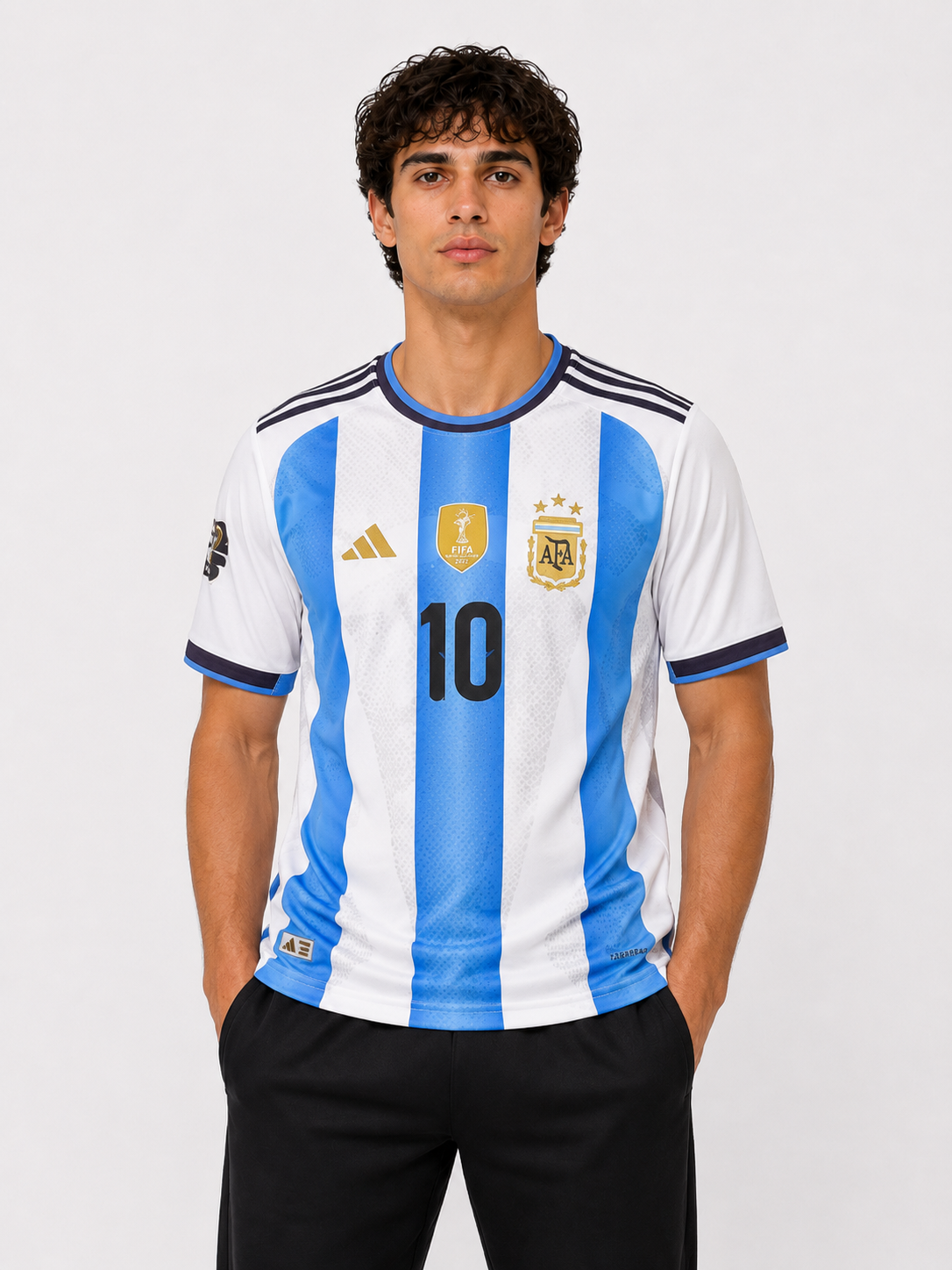 Argentina 26 Home Jersey Messi Embroidery