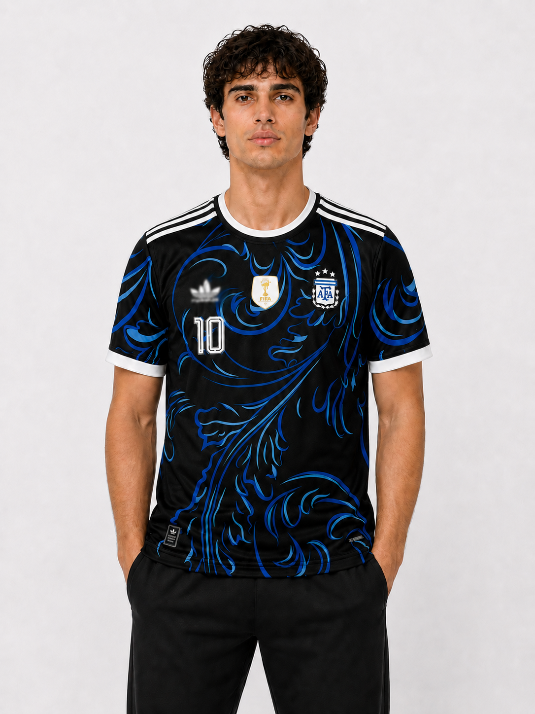 Argentina 26 Away Jersey Messi Embroidery
