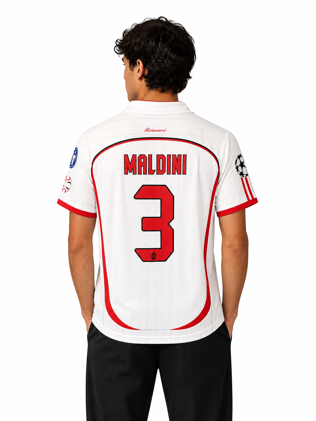 AC Milan Away Half Sleeve Jersey Maldini Sublimation
